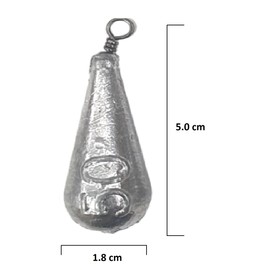 PRO FILSTAR Pear Lead Set 10 x 50 g - Lead Fishing with Swivel - Fishing Lead Set - Ground Fishing - Ground Lead Fishing - Lead Weight - Fishing Weights - Lead Weights - Drop Lead - Carp Lead