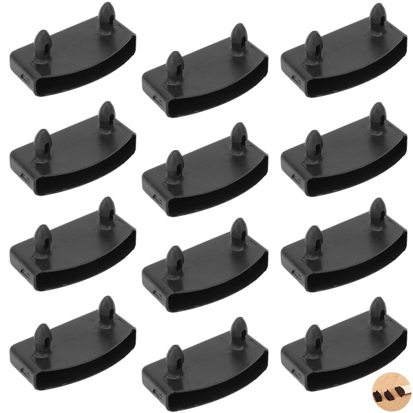 JFGDVW 12 Pcs Black Bed Slats Holders, Reusable Plastic Bed