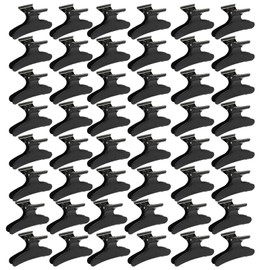 Ondder 48 Pcs Black Butterfly Hair Clips for Styling and Sectioning - Pro Claws Clamps for Cutting, Coloring - Hair Accessories for Women Girls