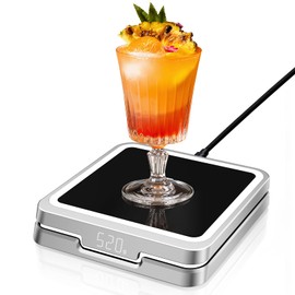 KAVAZ Smart Cocktail Maker – LED Guided Cocktail Mixing Device with App Control, 3000+ Recipes Home Bar Gadget & Gift for Men, Dad, Husband & Cocktail Lovers(Silver White)