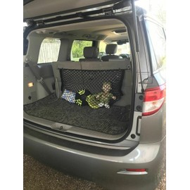 EACCESSORIES EA Rear Trunk Organizer Cargo Net for Nissan Quest 2011-2017 – Envelope Style Cargo Net for SUV - Premium Mesh Elastic Car Trunk Organizer Vehicle Carrier Storage – Compatible with Quest