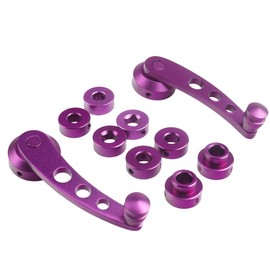 BESPORTBLE Window Crank Handle Replacement, Universal Window Winder Universal Window Winder Car Window Riser Handle Aluminum Alloy Automotive Replacement Riser (1 Pair, Purple)