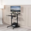 VIVO Mobile 28 inch Standing Desk Workstation, Height Adjustable Rolling