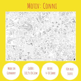 Conni Colouring Tablecloth, My Girlfriend Conni, Conni Colouring for Children, Colouring Pages Conni, Conni Toy, Mal Me Colourful
