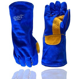 Cestus Weldmax, MIG/Stick Welding Gloves, Cow Split Leather, Kevlar-Stitched, Full Sock Lining with Cotton Jersey (6 Pairs, X-Large)