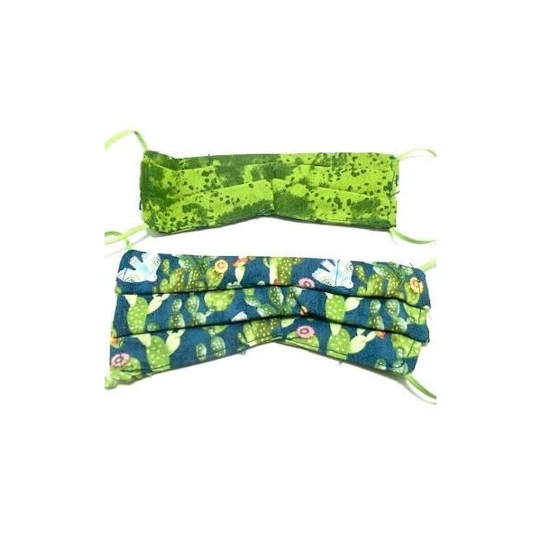 FACE MASK - CACTUS & BIRDS- AGES 4-8 - REVERSIBLE/REUSABLE