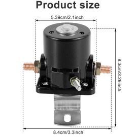Starter Solenoid 8N11450-12V 3 Post Starter Solenoid Replacement with 4 Nut and 4 Washers Durable Tractor Solenoid Stable Solenoid Kit for Tractor 2N 8N 9N(black)