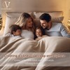Overket 100% Linen Sheets Queen Size,Breathable & Durable 4-Piece Bed