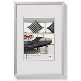 Walther design Photo Frame, Aluminum, Silver, 7x9.5 inch (18x24 cm)