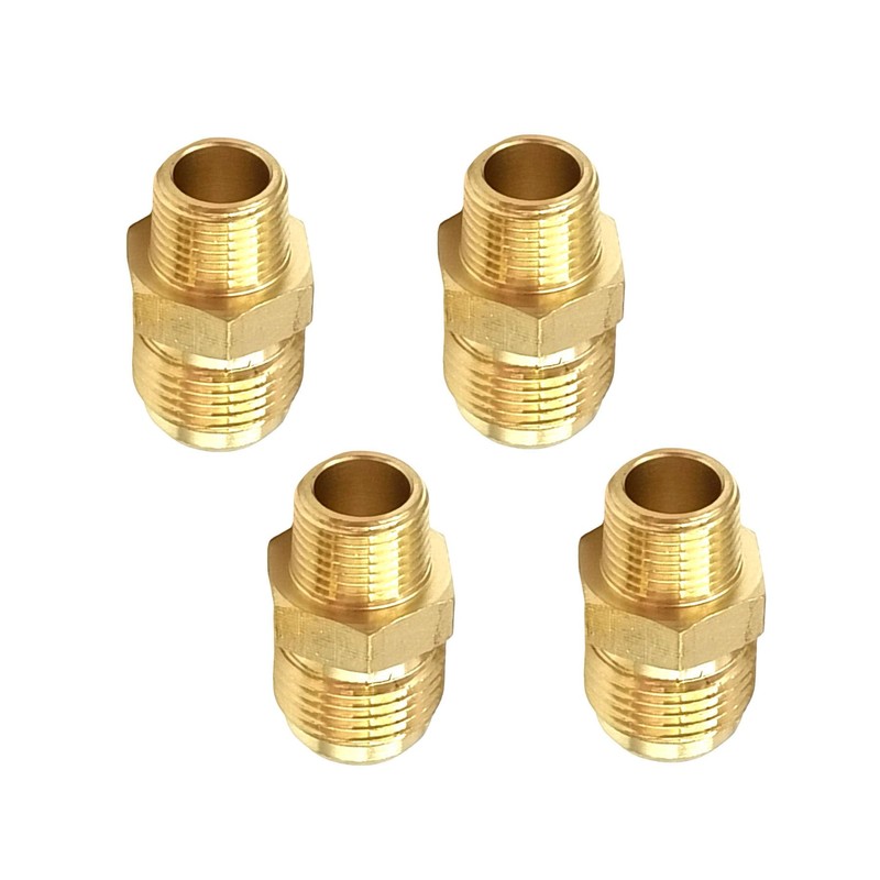 4 Pcs 3/8" NPT x 5/8" Flare Pipe Coupler Couplings,