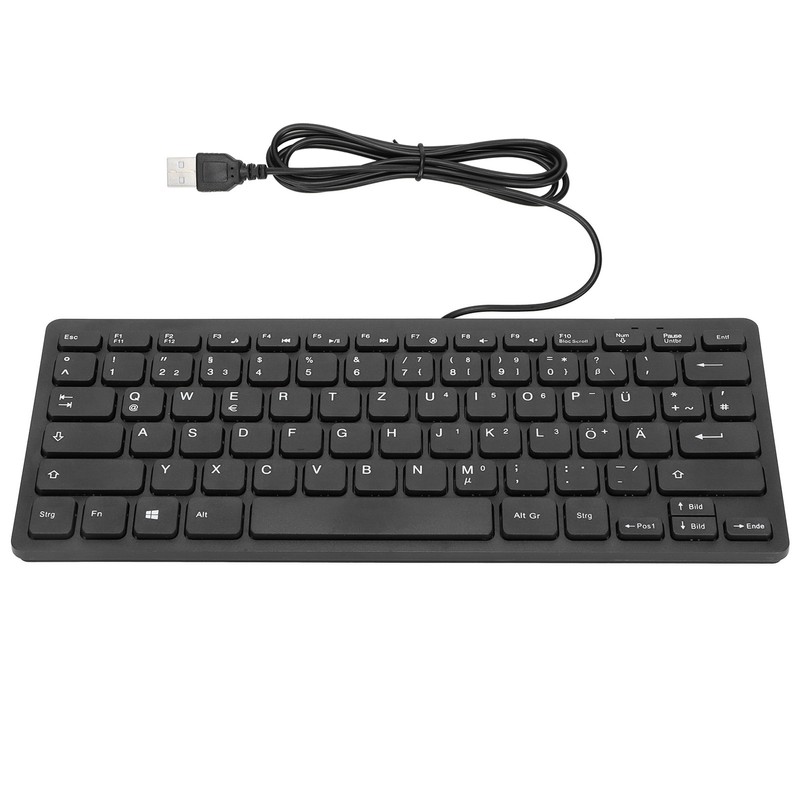 Computer Keyboards Ergonomic Design UltraThin Mini Durable Wired 78 Keys