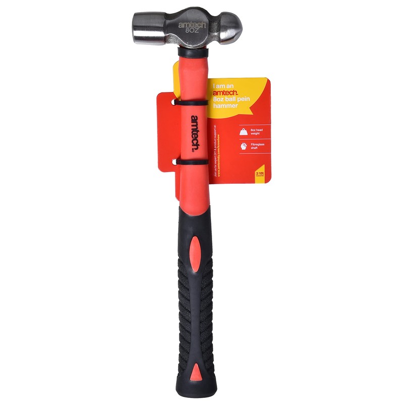 Amtech A0670 8oz (225g) Ball Pein Hammer with fibreglass Shaft