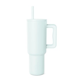 Simple Modern 40 oz Tumbler with Handle and Straw Lid | Leak-Proof Insulated Stainless Steel Water Bottle Travel Mug Cupholder Use | Gifts for Women Men Him Her | Trek Signature | Arctic Blue