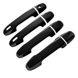 DEYTOP Exterior Door Handle Cover for Subaru Impreza/Forester/Ascent 2019-2022 Door Handle Trim for Subaru XV Crosstrek 2018-2024/BRZ 2012-2021 with 2 Keyless Entry Holes (Carbon Fiber Paint)