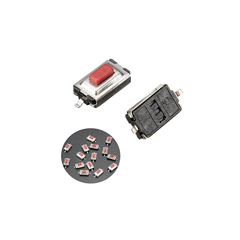 Bluelover Push Button Micro Switch, 15Pcs 3x6x2.5MM SMD SMT Tactile