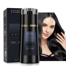 Nova Hair Dye Shampoo, 200 ml Hair Dye Shampoo, Mild Natural Hair Dye Shampoo, Hair Instant Dye Shampoo, Instant Hair Colour Shampoo for Men and Women (Black)