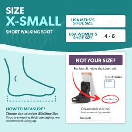 BraceAbility Short Walking Boot - Orthopedic Medical Walker Cast for Broken Toe Injuries, Sprained Ankles, Metatarsal Stress, Post-Op Support Left or Right Foot Fracture Shoe Fits Men and Women (XS)