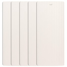 DALIX Ribbed Window Replacement Blinds Vertical Slats Ivory 64.5" Window 5 Pack