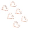 100pcs Heart Shape Paper Clips Cute Metal Paper Clips Portable