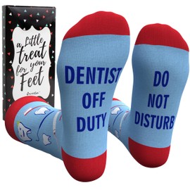 Cavertin Women's and Men's Occupational Socks with Gift Box (Dentist)