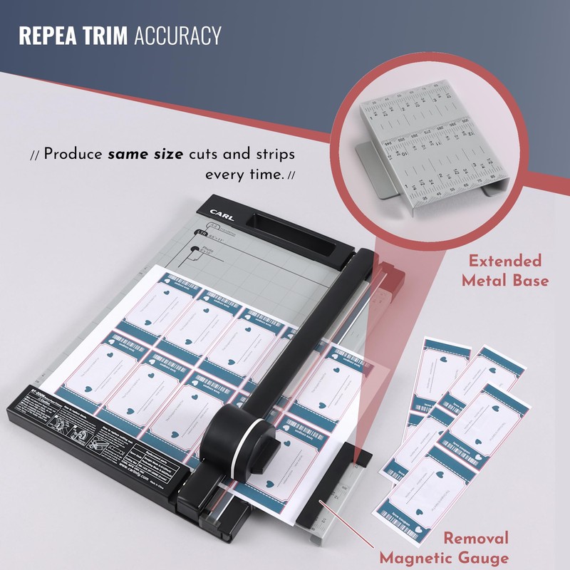 CARL Professional Rotary Paper Cutter with Clear Window – 12"
