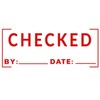 Printtoo Checked by Date Self Inking Rubber Stamp Pre-Inked Office