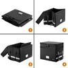 DocSafe File Box with Lock,Multi-Layer Fireproof Document Box Collapsible File