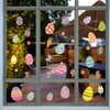 70 PCS Easter Window Cling Stickers, Cute Eggs Clings for
