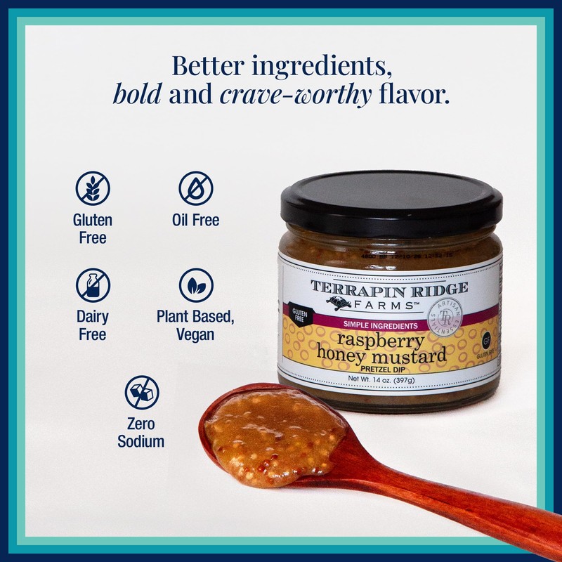 Terrapin Ridge Farms Raspberry Honey Mustard Pretzel Dip – Three