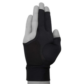 Longoni Black Fire 2.0 Billiard Pool CUE Glove - for Left or Right Hand - Black (Large, for Right Hand (Left-Handed Player))