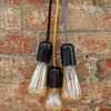 smartect smartect Textilkabel Dunkelblau, 5 Meter Vintage Lampenkabel Stoff, 3-Adrig