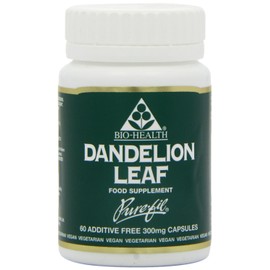 Bio-Health Dandelion Leaf Herbal Food Supplement for General Health, Support for Healthy Digestion, Healthy Bones and Boosts The Immune System, Additive Free, 60 Capsules
