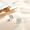 Four Leaf Clover Earrings 925 Sterling Silver Lucky Clover Stud