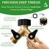 Heavy Duty 2 Way Hose Splitter (Premium Brass for Superior