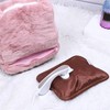 Electric Heated Foot Warmer Pink 5V USB Rechargeable Thickened Foot