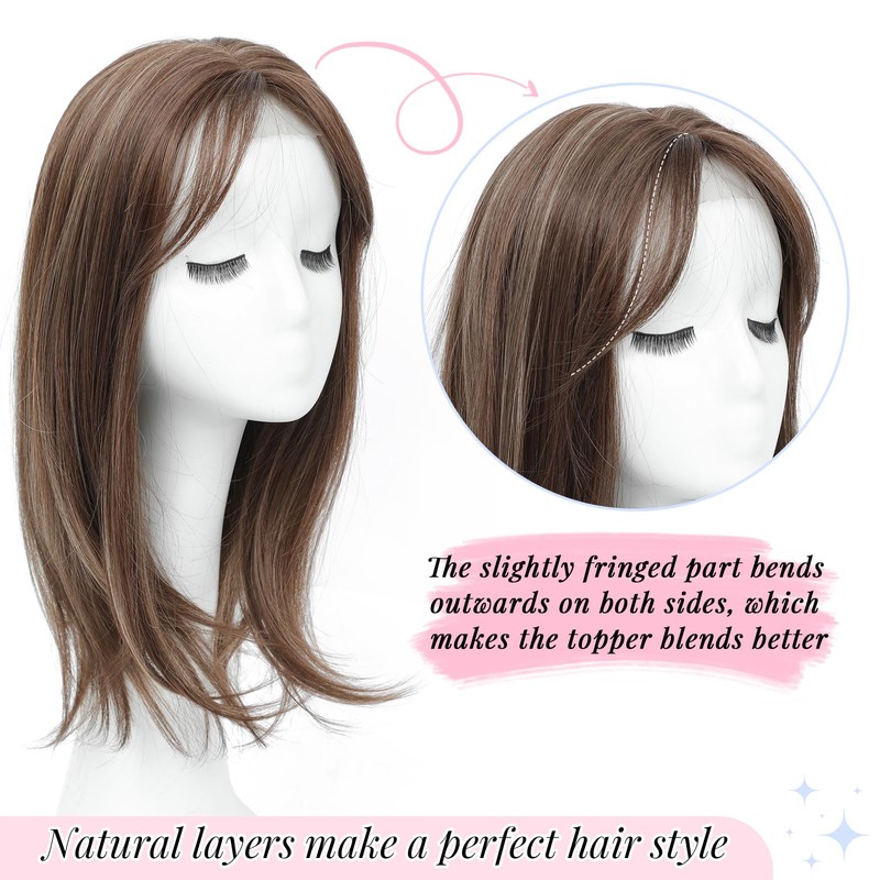 Molefi Hair Toppers for Women with Thinning Hair,18 Inch Long