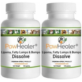 Dissolve Herbal Formula - 2 Pack - Fatty Lumps & Bumps Remedy for Dogs & Pets - 100 Grams Powder/ea