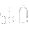 Dura Faucet DF-PK330HC-BQ RV J-Spout Kitchen Sink Faucet (Bisque Parchment)