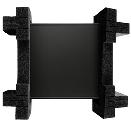 Pushglossy 1 Pair Adjustable Foam PC Packaging for Safely Shipping Black PC Packing Foam for Secure and Protective Tower Desktops