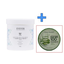 Eveever Jojoba Moisture Nutrition Cream Large Capacity 450g + Additional Aloe Vera Soothing Gel 300ml / 이브에버 조조바 모이스처 영양크림 대용량 450g+추가 알로에베라 수딩젤 300ml