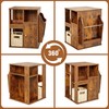 Square Rotating End Table with Storage, 16"D x 16"W x