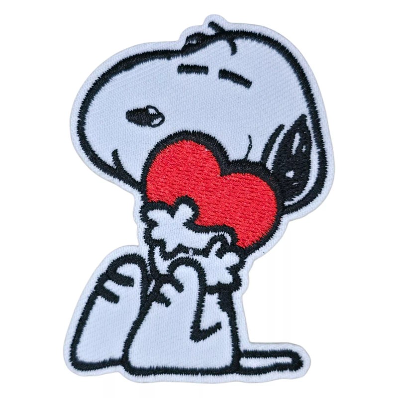Unbranded SNOOPY HUGGING RED HEART PEANUT CARTOON CUTE IRON ON