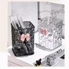 JCSY 2 Pcs Clear Pen Holder with Bow Decoration, Plastic