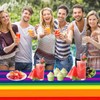 Rainbow Table Cloth, Rainbow Plastic Tablecloth, Disposable Plastic Rectangular Table