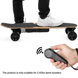 VBESTLIFE Radio Transmitter Electric Skateboard Remote Control Equipment, Universal PP Electric Four Wheel Skateboard Remote Control with Power Supply Indicator Light