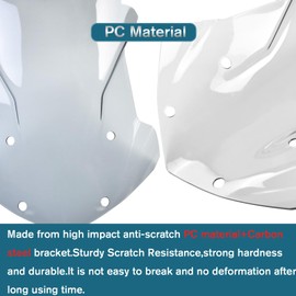 Midimttop Motorcycle Windscreen Cover fit for R1200GS LC R 1200 GS ADV R1250GS Accessories 2018 2019 2020 2021 2022 2023 Windshield Windproof Protector Flyscreen Front Fairing Wind Deflector (Clear)