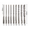 9 Piece Drill Bit Set, SDS Plus Shank, Electric Hammer