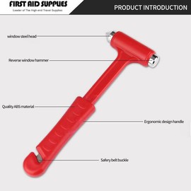 CINTHIA Car Safety Hammer Window Breaker, Car Emergency Escape Tool, Window Hammer Seat Belt Cutter