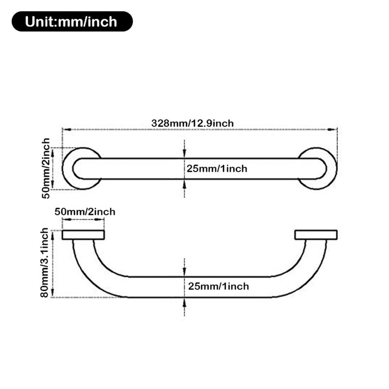 WINCASE Gold Grab Bars for Shower, Bath Tub Shower Handle,