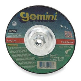 Depressed Center Whl, T27, 9x1/4x5/8-11, AO